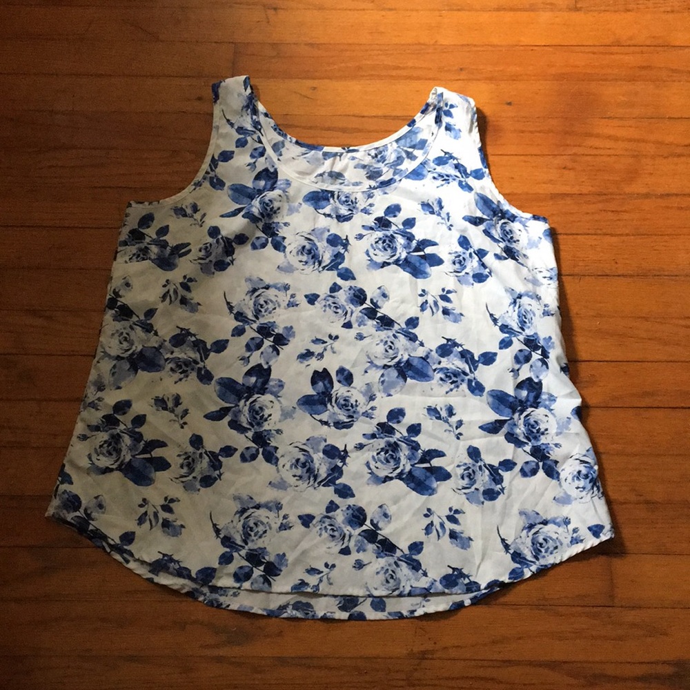 Blue and White Top